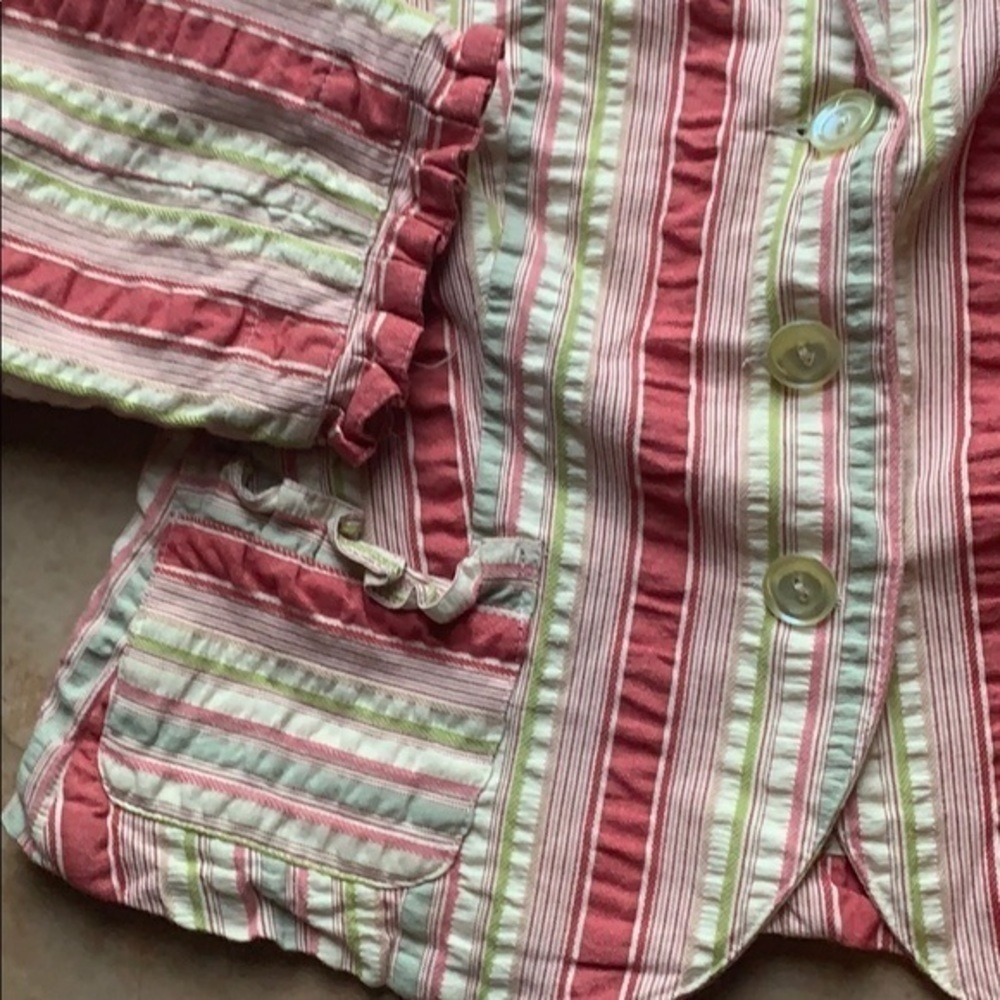 CAbi Pink and Cream Striped Blazer - Picture 6 of 7